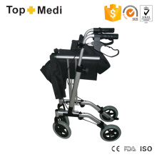 Topmedi Rollator de aluminio plegable con el freno de mano